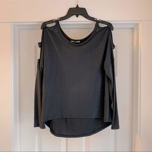 Navy Open Shoulder Shirt